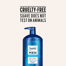Suave Men Refreshing 2-in-1 Body & Face Wash with Glycerin & Vitamin E, 30 FL OZ