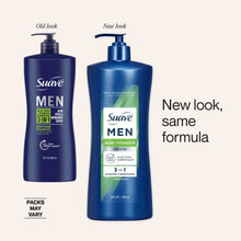 Suave Men Soothing 3-in-1 Shampoo, Conditioner & Body Wash, Aloe & Vitamin B, 28 FL OZ (PACK OF 3 )