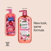 Suave Wild Cherry Blossom Moisturizing Body Wash with Glycerin & Vitamin E, 30 FL OZ Pump