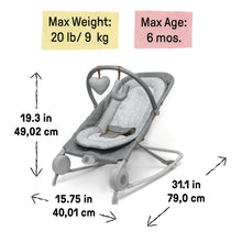 Summer by Ingenuity 2-in-1 Baby Bouncer & Rocker Duo for Infants, Heather Gray