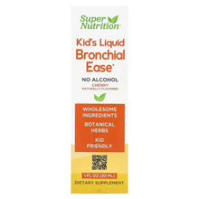 SuperNutrition_Kid_sLiquidBronchialEasewithLovageRoot_FreshYerbaSantaLeaf_LicoriceRoot_andMulleinLeaf_NoAlcohol_Cherry_1floz_30ml - USA Mega Market