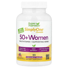 Super Nutrition, Simply One®, 50+ Women Multivitamin + Supporting Herbs, Mixed Berry , 90 Chewable Tablets