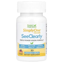 Super Nutrition, SimplyOne®, See Clearly, Triple Power Vision Formula with Lutein, Zeaxanthin, Vitamins, Minerals and Botanical Extracts, Wild Berry , 30 Chewable Tablets