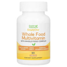 Super Nutrition, SimplyOne®, Whole Food Multivitamin with Vitamin A, C, Minerals, and Enzymes, 90 Tablets