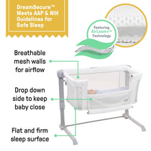 SwaddleMe by Ingenuity DreamSecure 2-in-1 Co-Sleeping Bassinet with AirLoom+ technology, Unisex - Cream