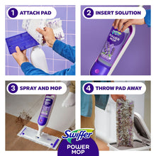 Swiffer PowerMop Multi-Surface Mopping Kit, Lavender, 8 pads + 2 refills