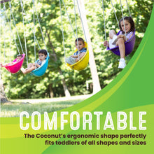 Swurfer Coconut Toddler Swing – Comfy Baby Swing Outdoor, Safe Quick Click Locking System, Easy Installation, Ages 6 - 36 Months