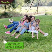 Swurfer Orbit 40" Tree Swing, Cool Feel Mesh Padded Saucer Swing Holds Up To 500 lbs
