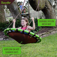 Swurfer Orbit 40" Tree Swing, Cool Feel Mesh Padded Saucer Swing Holds Up To 500 lbs