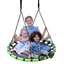 Swurfer Orbit 40" Tree Swing, Cool Feel Mesh Padded Saucer Swing Holds Up To 500 lbs