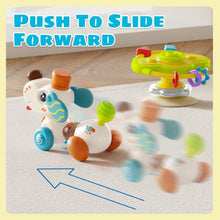 Sytle-Carry Baby Toy, 2-in-1 Suction Cup High Chair Toy, Rattle and Teething Toys for Baby Infant 6 12 Months, Puppy