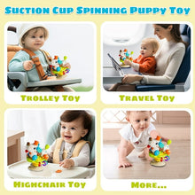 Sytle-Carry Baby Toy, 2-in-1 Suction Cup High Chair Toy, Rattle and Teething Toys for Baby Infant 6 12 Months, Puppy