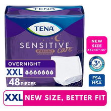 TENA Sensitive Care Overnight Incontinence Underwear for Women, XXL, 48 Count (47in-66in)