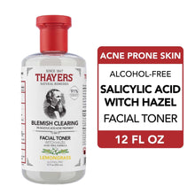 (2 PACK )THAYERS Blemish Clearing Salicylic Acid Toner, Acne Treatment Face Toner with 2% Salicylic Acid, Soothing and Non-Stripping Skin Care 12.0 fl. oz.