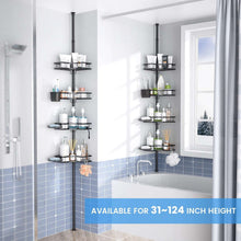 TINANAShowerCaddywithTensionPole4TierAdjustableL-shapedCornerShowerOrganizerforBathEssentials-43_5877_6 - USA Mega Market