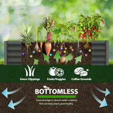 TRAMULL 2 Pack 8x3x1ft Metal Galvanized Raised Garden Bed for Vegetables Flowers Ground Planter Box (Gray)