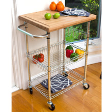 Carrito de cocina TRINITY EcoStorage con tapa de bambú