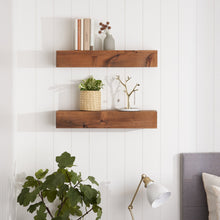 TRINITY Farmhouse Floating Shelf in Walnut, 2-pack
