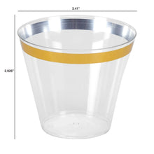 Tableluxe-Premium-Gold-Rimmed-Clear-Plastic-Tumbler-_1 - USA Mega Market