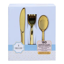 TableluxePremiumDisposableGoldColoredPlasticCutlery_180ct. - USA Mega Market