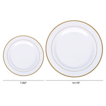 TableluxePremiumDisposableRoundWhitewithGoldTrimPlasticPlates4 - USA Mega Market