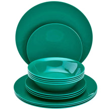 Tabletops-Gallery-12-Piece-Dark-Green-Melamine-Dinnerware-Set-Plates-Bowls-for-Indoor-Outdoor-Us_3413_1 - USA Mega Market
