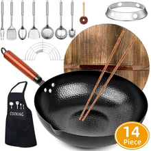 Taimasi-Carbon-Steel-Wok-Pan-14-Piece-Woks-Stir-Fry-Pans-Set-Wooden-Lid-Cookwares-Non-Stick-Flat_1550_1 - USA Mega Market