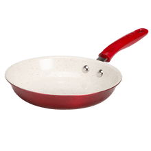 Tasty Clean Ceramic 8" Non-Stick Aluminum Fry Pan, Red