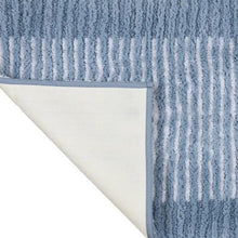 Textured Stripe Microfiber Bath Rug