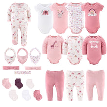 ThePeanutshellLayetteGiftSetforBabyGirls_23EssentialPieces_PinkRainbowSafariAnimals - USA Mega Market