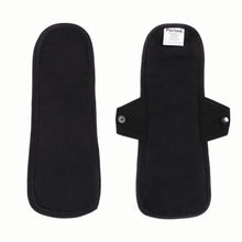 The Period Company. The Reusable Pantyliner in Organic Cotton, Black, 5 Pack
