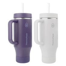 ThermoFlask40ozInsulatedStainlessSteelTumblerwithHandleandStrawLid_2-pack - USA Mega Market