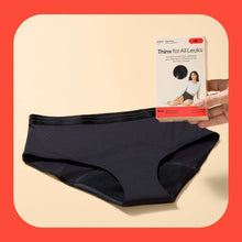 Thinx For All Leaks Women’s Hi-Waist Incontinence Underwear, Size 1X, Black