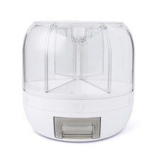 Thyme & Table 6 Section Rotating Food Storage Dispenser with Removable Drawer, White