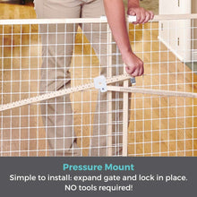 Toddleroo by North States 29.5"-50" Quick-Fit Wire Mesh Baby Safety Gate, Natural Wood