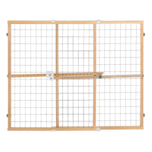 Toddleroo by North States 29.5"-50" Quick-Fit Wire Mesh Baby Safety Gate, Natural Wood