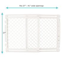 Toddleroo by North States Stairway Secure Baby Safety Gate, 27"-41", Soft White