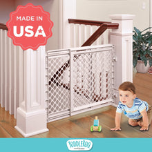 Toddleroo by North States Stairway Secure Baby Safety Gate, 27"-41", Soft White