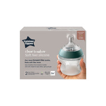 Tommee Tippee Closer to Nature Soft Feel Silicone Baby Bottle, Slow Flow Breast-like Nipple with Anti-Colic Valve, Stain and Odor Resistant, 5oz, 2 Count