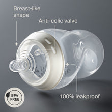 Tommee Tippee Natural Start Anti-Colic Baby Bottles, 11oz, 6 Months plus, Thicker Feed Breast-like Nipple for a Natural Latch, Fiesta, Pack of 2