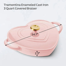 Tramontina3-QuartHeartShapeEnameledCastIronDutchOven_Shallow_OvenSafe_4 - USA Mega Market