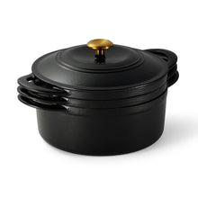 Tramontina 4-Piece Stackable Enamel Cast Iron Cookware Set (Choose Color)