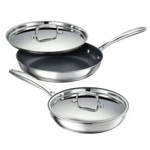 Tramontina4-pieceStainlessSteelFryPanSetwithCeramicNonstickInteriorandLids1 - USA Mega Market