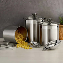 Tramontina6PcStainlessSteelCoveredCanisterSetwithMeasuringScoops - Brands For Less USA
