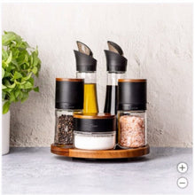 Trudeau Lazy Susan Seasoning Station, 6-piece Set