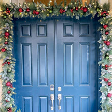 9' Pre-lit LED with Twinkle Artificial Decorated Garland, Red