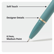 U Brands Catalina Felt Tip Pens, 3 Count, Soft Touch, Medium (0.7 mm) Point, Black Ink
