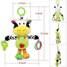 VATENIC Baby Car Seat Toys with 32 Kinds of Music and Teether, Hanging Stroller Toys, Suitable for 0-12 Months of Baby (Cows)