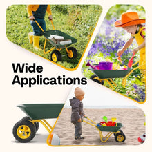 VIVOHOMEKidsWheelbarrowChildrenGardencartwithToddlerGardeningToolSetChildWheelBarrelOutdoorIndoo_1965_6 - USA Mega Market