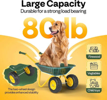VIVOHOMEKidsWheelbarrowChildrenGardencartwithToddlerGardeningToolSetChildWheelBarrelOutdoorIndoo_2819_4 - USA Mega Market